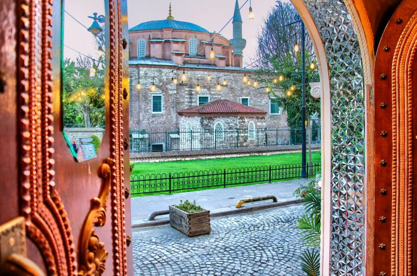 Historic entrance of Rumeli Hammam near Kucuk Ayasofya